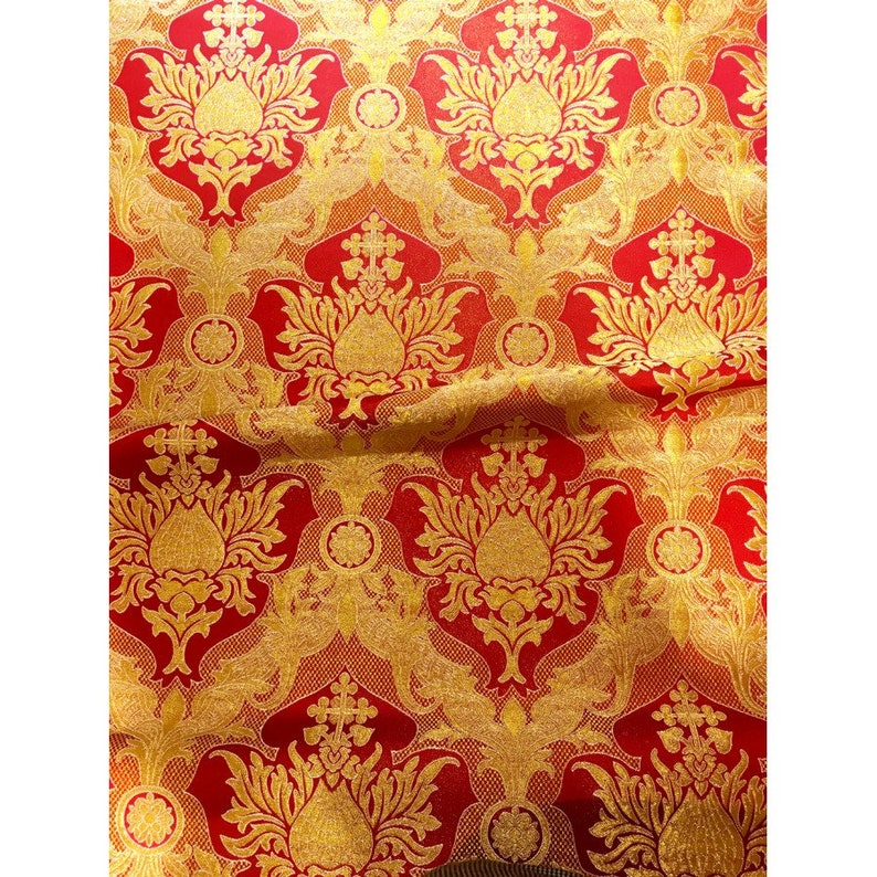 145 cm width Metallic Greek brocade