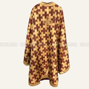 Burgundy priest vestment. Clergy vestments. Greek orthodox priest vestments. Non metallic brocade.  Custom church vestments