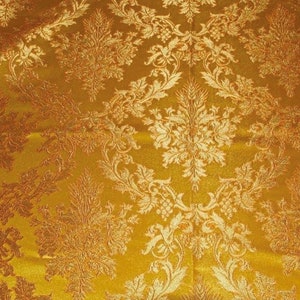 Exclusive metallic brocade. Gold liturgical brocade. Sold by meter