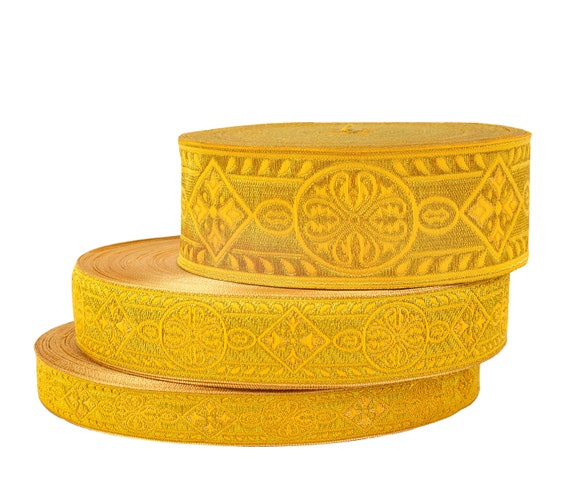 20 meters roll Church galoon 2.5cm (1") 4 cm (1,58") 5 cm (2") Church galoon - Liturgical Galloon trim - ribbon. Any colors and size.