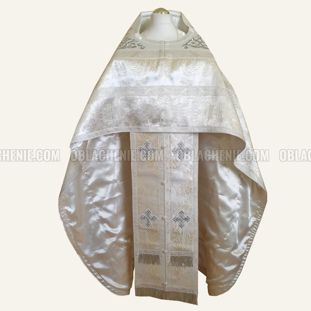 White Orthodox Vestment. Machine Embroidery. Icon Applique ...
