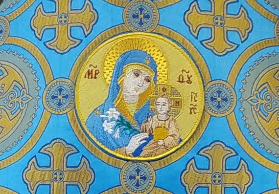 Liturgical Embroidered Icon Mother of God the Virgin - Etsy