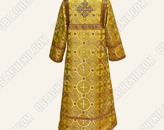 Altar server robe. Altar Boy Dalmatic Vestment. Reader Vestment. Metallic brocade. Clerical vestment. Custom vestment. Server stiharion