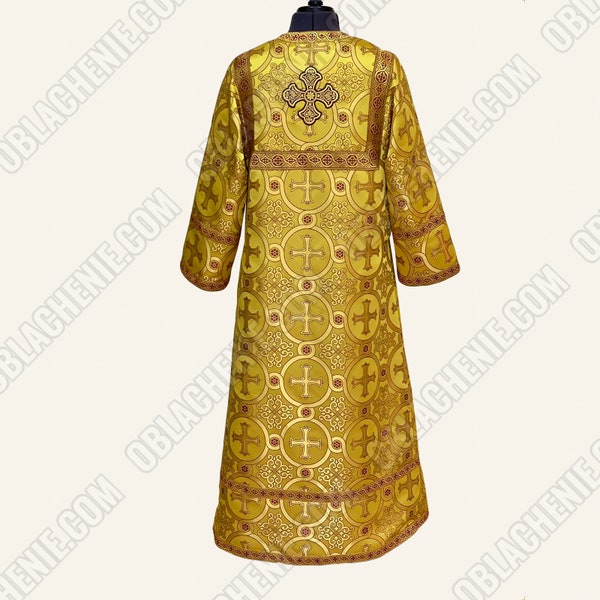 Altar server robe. Altar Boy Dalmatic Vestment. Reader Vestment. Metallic brocade. Clerical vestment. Custom vestment. Server stiharion