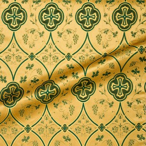 Metallic Greek brocade. 145 cm width