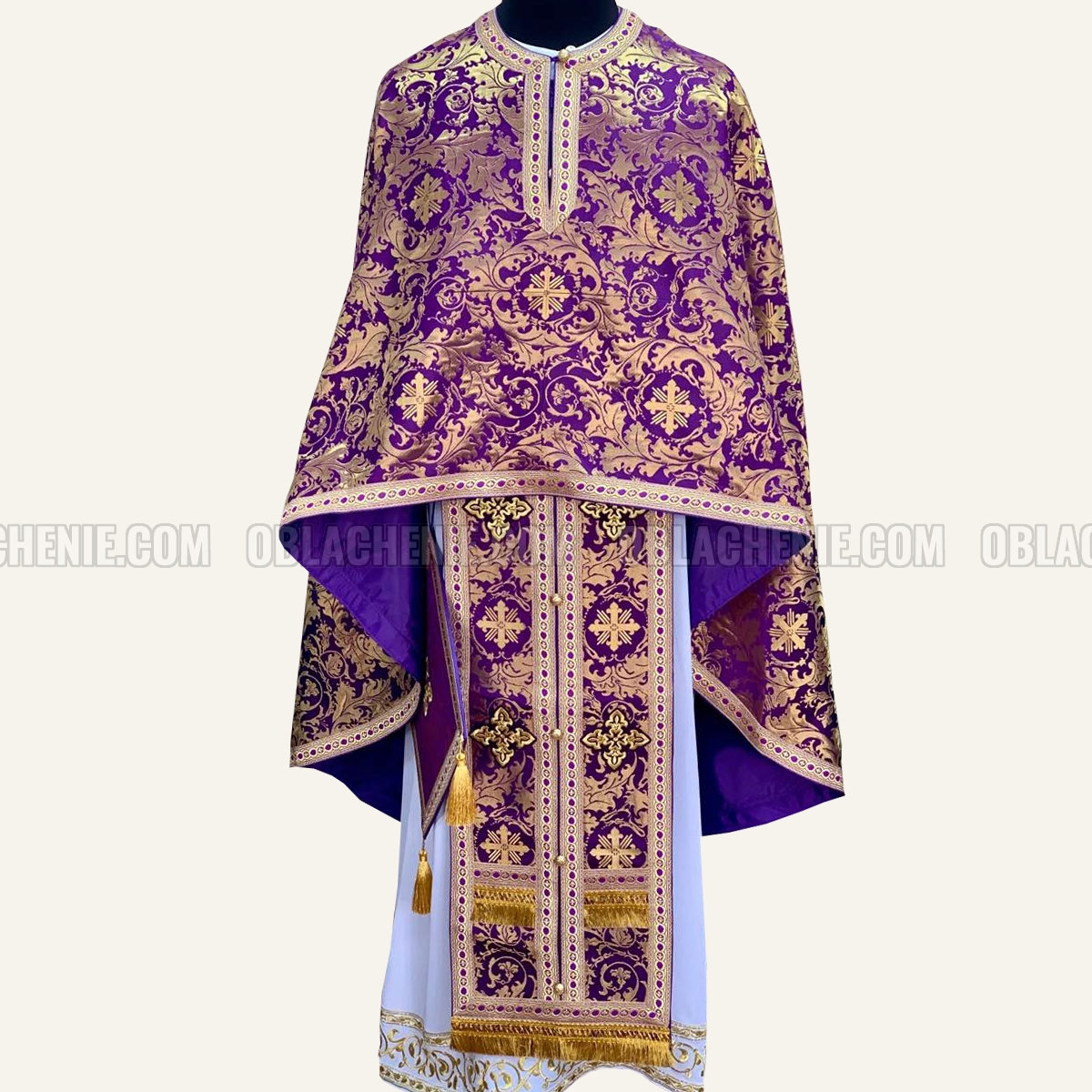 Purple Orthodox Priest Vestments. Nonmetallic Brocade. Eecclesiastical ...