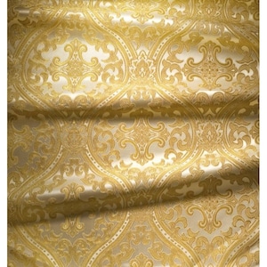 Metallic Greek brocade. 145 cm width. Liturgical fabric for priest vestments. Any colors. Clergy apparel. Christian cloth. Brocade fabric