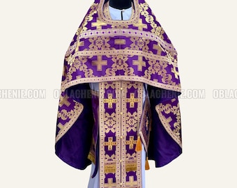 Fully Embroidered Orthodox Priest Vestments Set Purple - Etsy