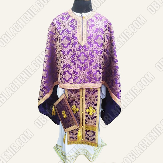 Purple Orthodox Priest Vestments. Metallic Brocade. - Etsy