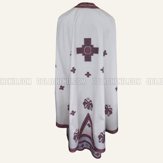 Griekse stijl orthodoxe priester gewaden. Witte lichtgewicht katoenen vesten. Kerkelijke kleding. Aangepaste vestment. Het gewaad van de priester Etsy Nederland