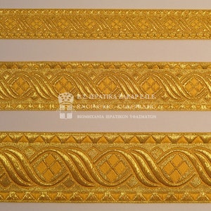 20 meters roll Greek gallon. Church galoon 2.5cm (1&quot;)  4 cm (1,57&quot;)  6 cm (2,36&quot;) ribbon. Any colors and size. Vestments border trim.