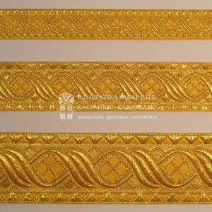 20 meters roll Greek gallon. Church galoon 2.5cm (1")  4 cm (1,57")  6 cm (2,36") ribbon. Any colors and size. Vestments border trim.