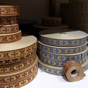 Greek gallon. Church galoon 2.5cm (1&quot;)  4 cm (1,57&quot;)  6 cm (2,36&quot;) ribbon any colots and size. Jasquard gallon trim. Vestment border