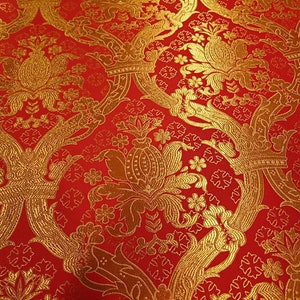 Church fabric. Nonmetallic brocade. Liturgical Brocade -many colors - Clerical Fabric.  CLERGY APPAREL. Church fabric for priest vestments