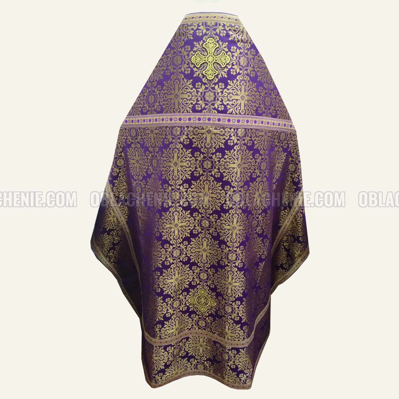 Purple Orthodox Priest Vestments. Nonmetallic Brocade. Eecclesiastical ...