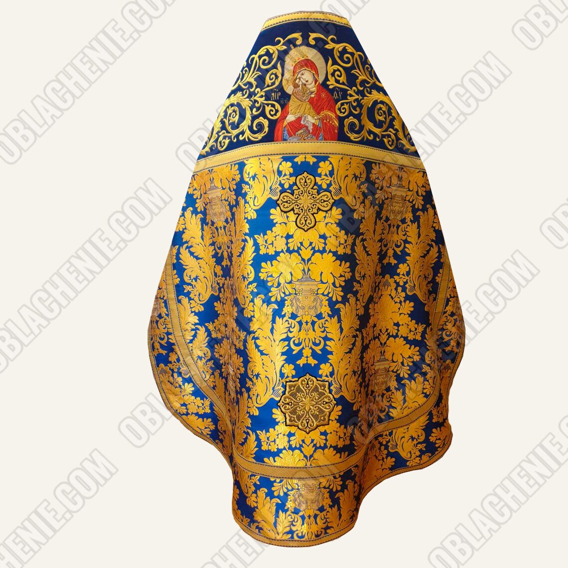 Blue Russian Style Orthodox Liturgical Vestments Clergy Etsy