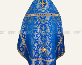 BLUE PRIEST&#39;S VESTMENTS. Nonmetallic brocade. Custom church vestments. Clergy vestments. orthodox priest robe.  To order