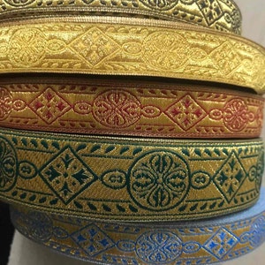 20 meters roll Church galoon 2.5cm (1") 4 cm (1,58") 5 cm (2") Church galoon - Liturgical Galloon trim - ribbon. Any colors and size. image 3