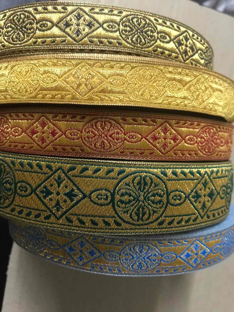 20 meters roll Church galoon 2.5cm (1") 4 cm (1,58") 5 cm (2") Church galoon - Liturgical Galloon trim - ribbon. Any colors and size. image 3