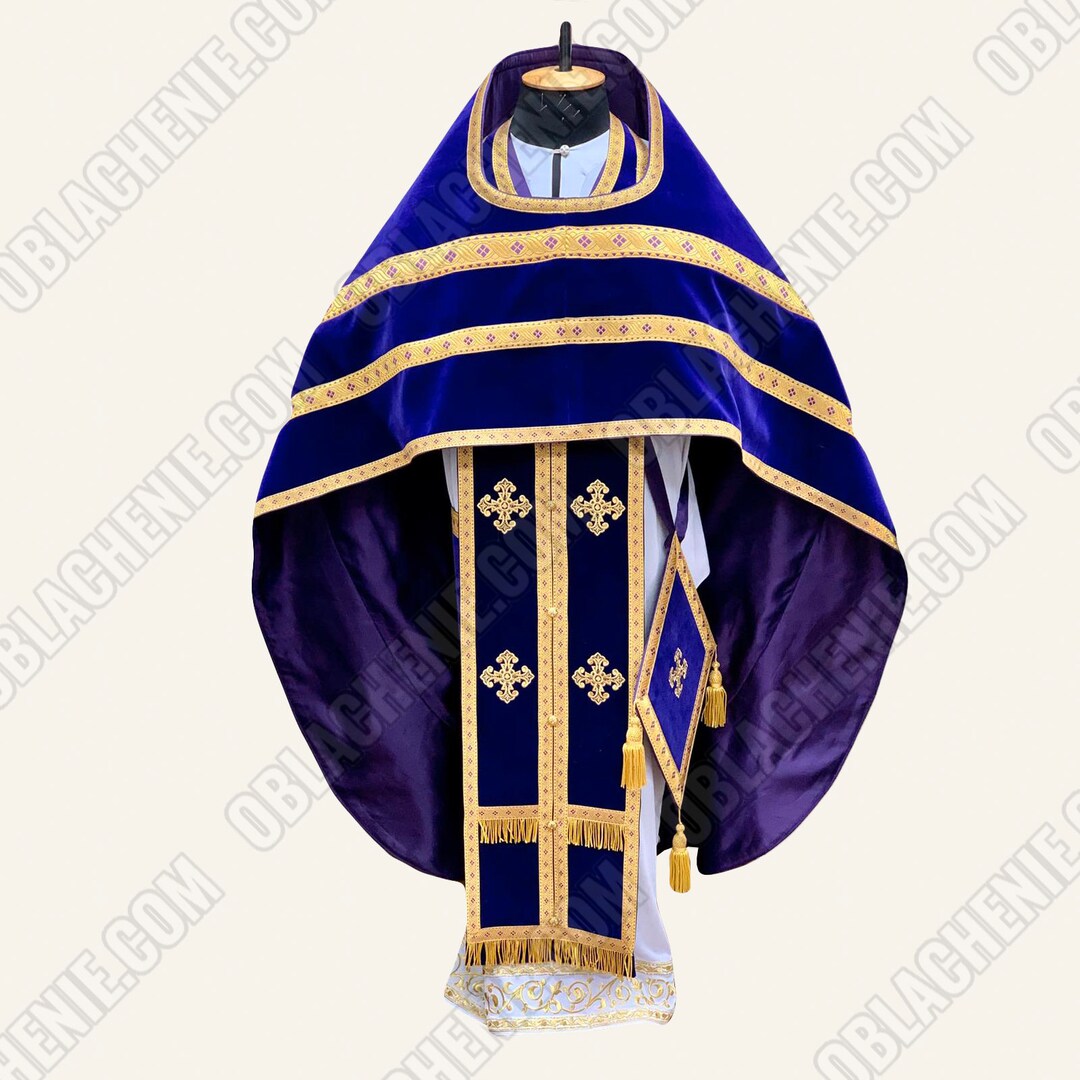 Purple Velvet Orthodox Priest Vestments. German Exclusive Velvet ...
