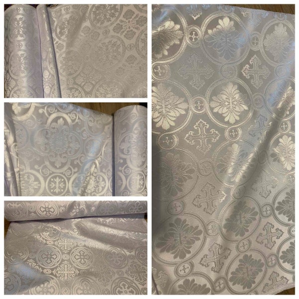 Brocade White Terno