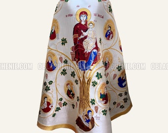 Greek style orthodox priest vestments.  Greek style church vestments. Clerical vestment. Priest robe. Clergy vestment