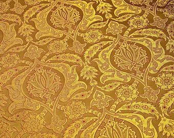 Kirchenstoff. Nichtmetallisches Brokat. Liturgische Brokat - viele Farben - Klerikal Stoff.  KLERITER KLEIDUNG. Kirchlicher Stoff für Priester Gewänder