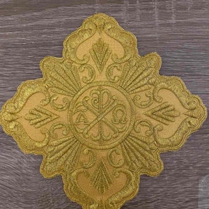 Liturgical cross applique. Machine embroidery. Vestment crosses. Priest vestment cross set, deacon vestment cross set, any configuration