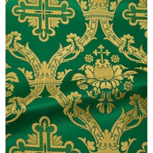 Metallic Greek brocade. 145 cm width Liturgical fabrics