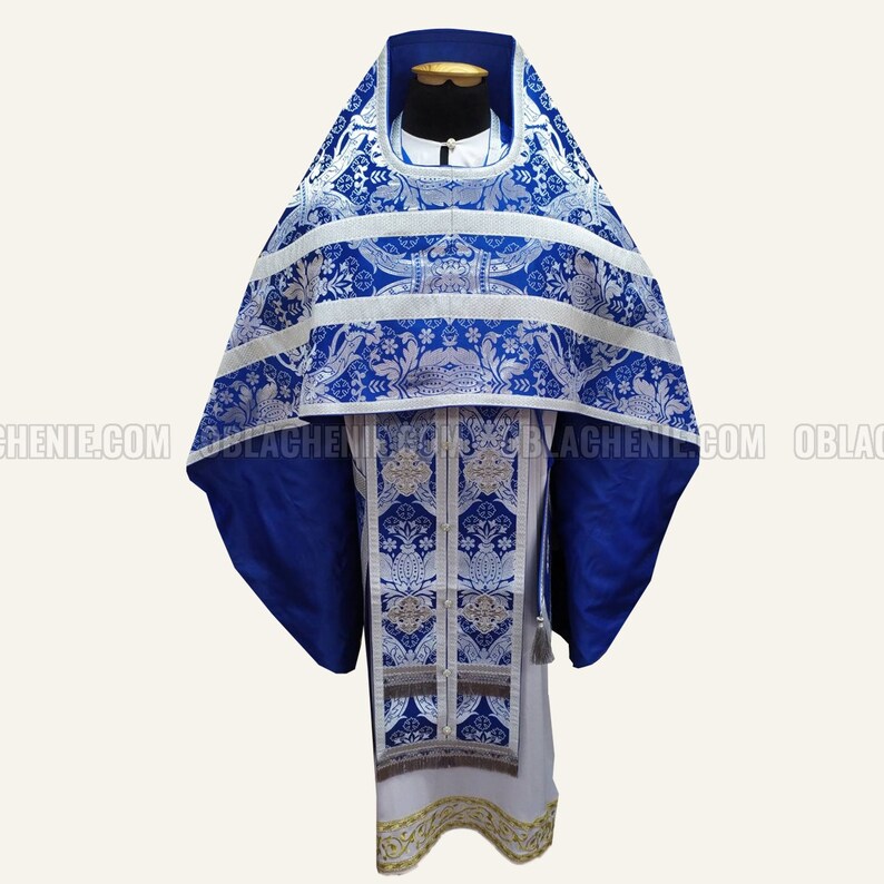 Russian orthodox blue priest vestment. Ecclesiastical apparel. | Etsy