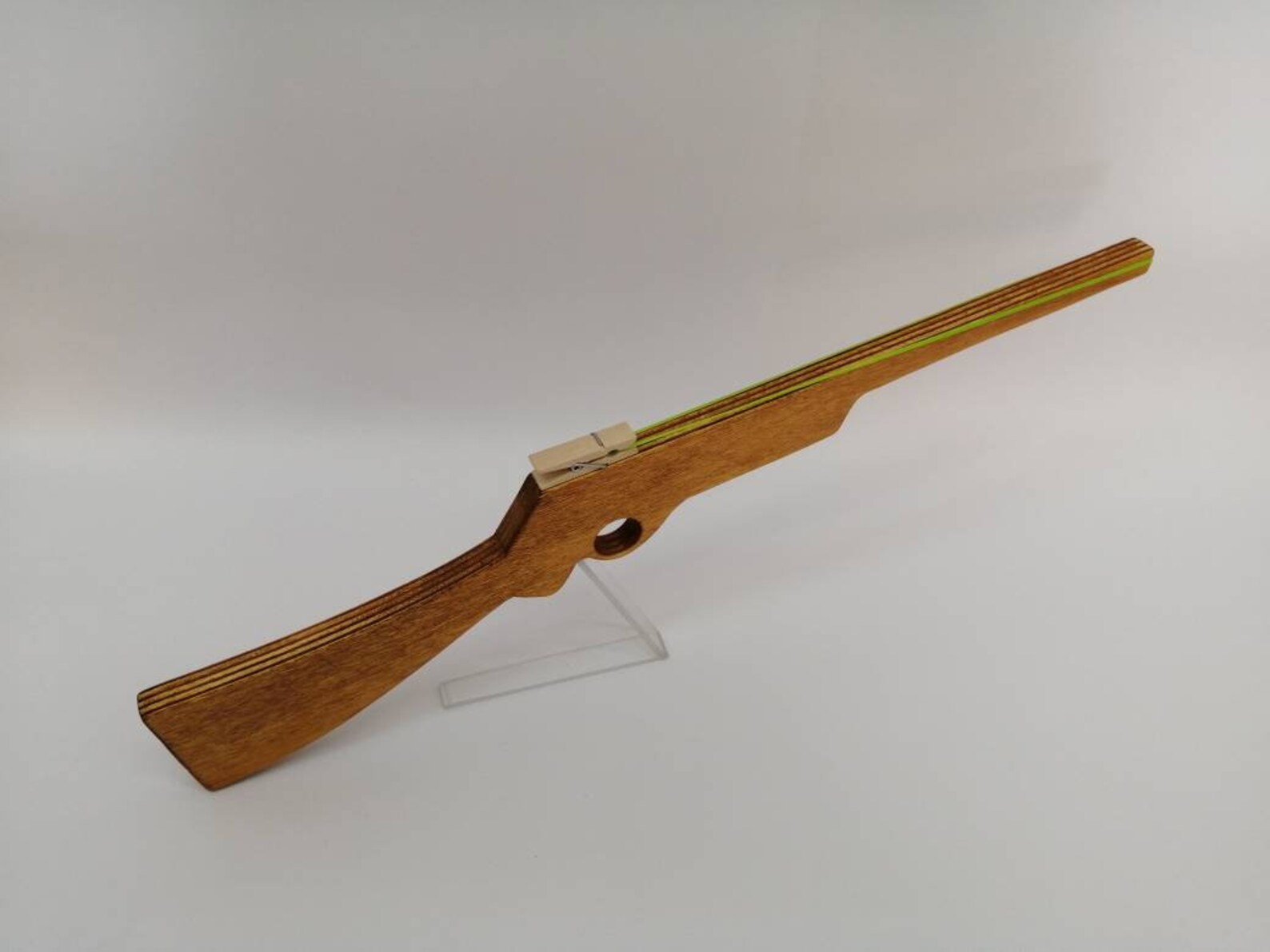 Wooden rifle with handmade clothespin and rubber bands Etsy