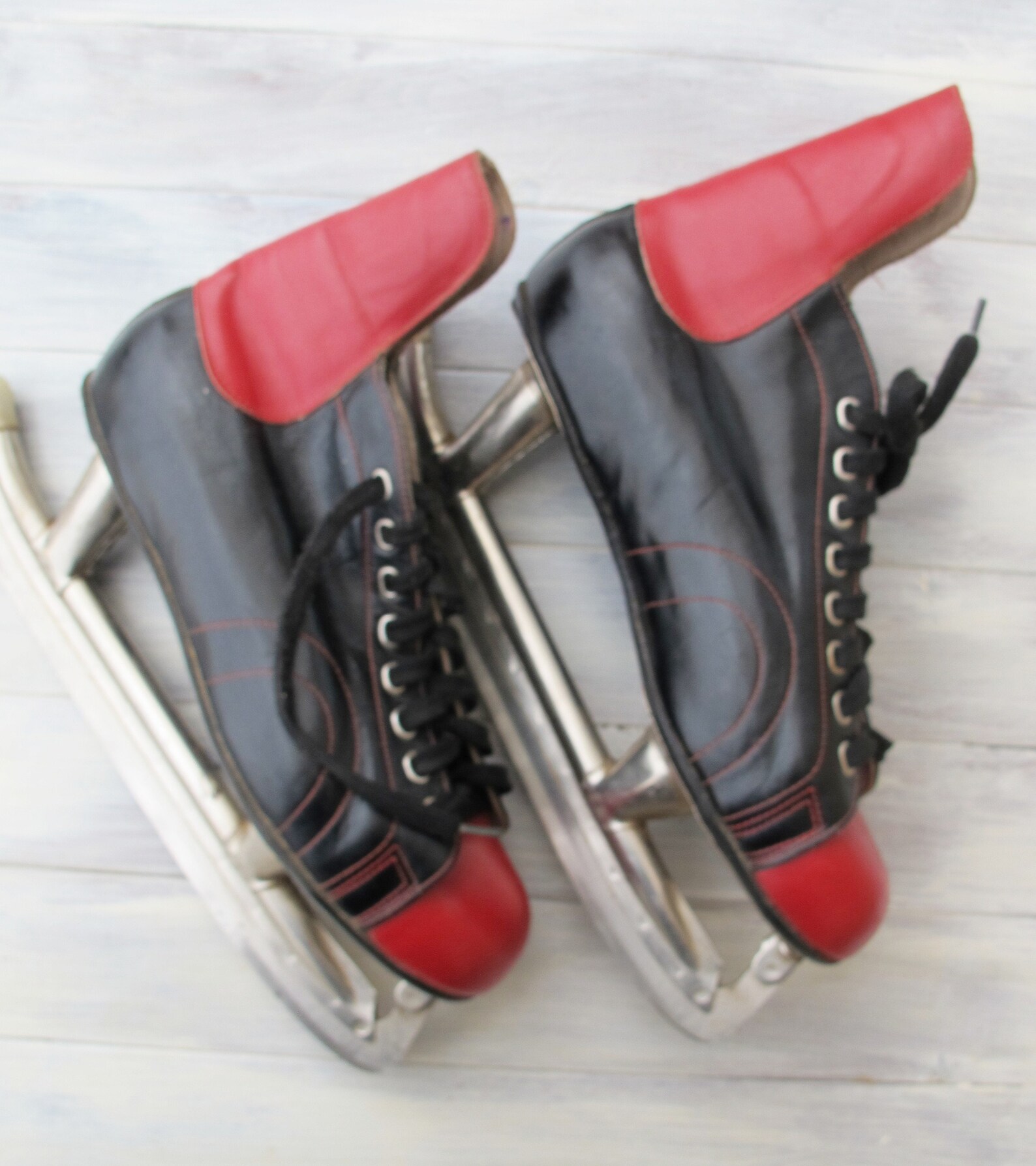 Never Used Old Vintage Retro USSR Iceskates / Leather Hockey Etsy UK