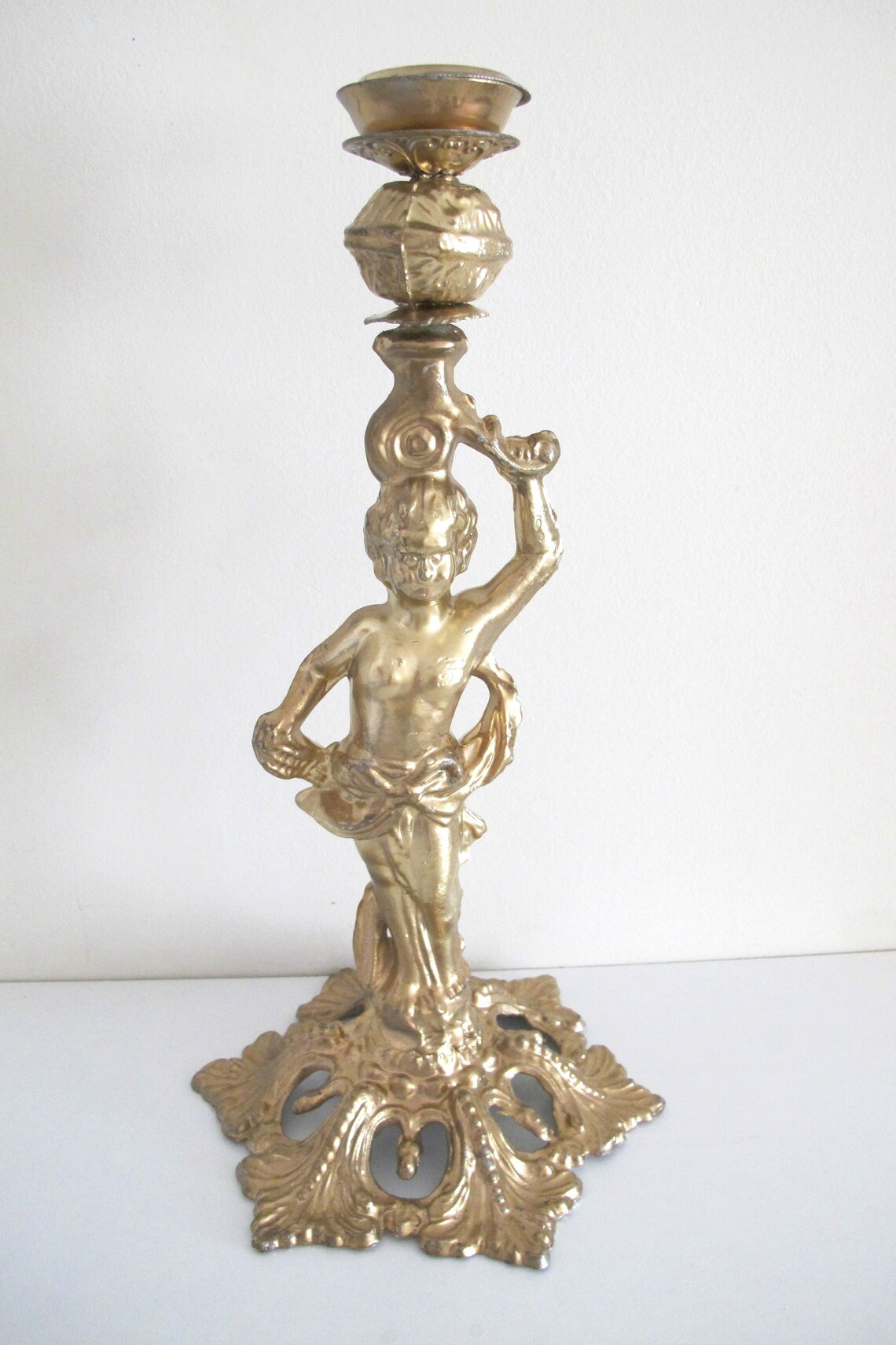 Large Beautiful Vintage Bohemian Candle Holder 16 Tall Etsy