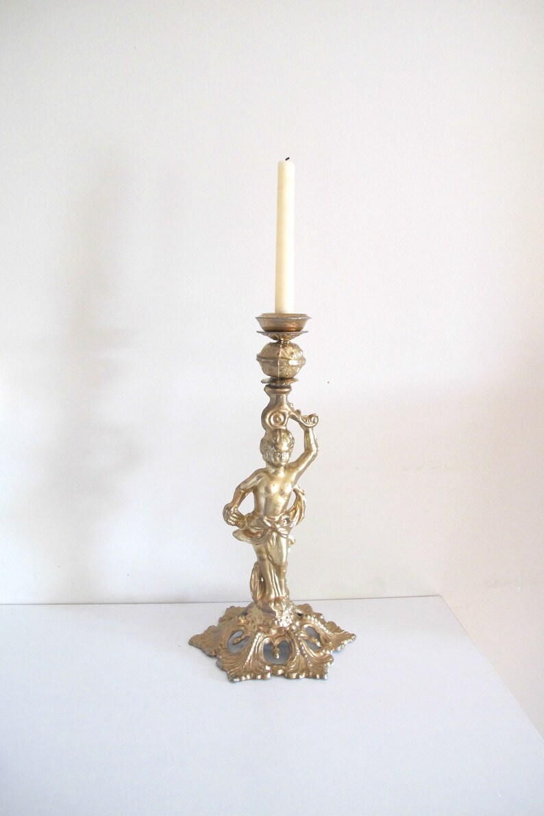Large Beautiful Vintage Bohemian Candle Holder 16 Tall Etsy