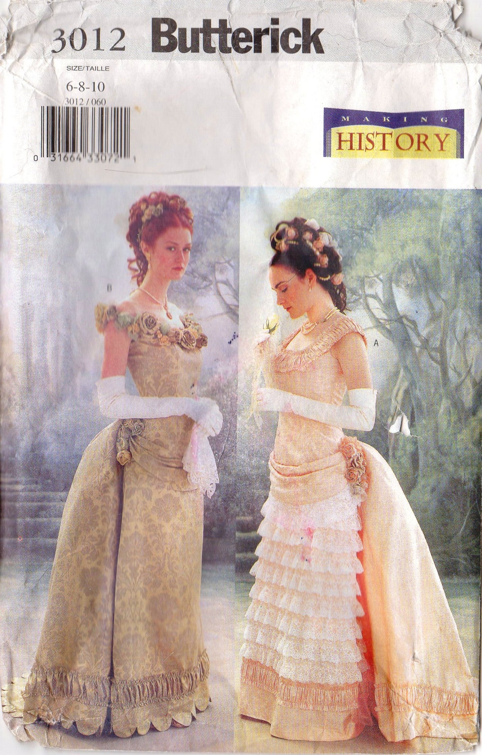 2001 Butterick 3012 Making History 1870s/1880s style dresses | Etsy