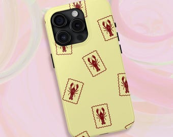 Funda para teléfono con estampado de Red Lobster / Fundas resistentes para teléfono / Funda para iPhone 15 con diseño estético