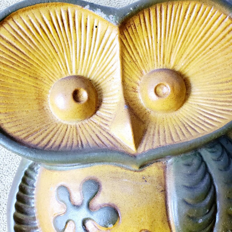 Vintage Metal Owl wall decor by Sexton 1970 Vintage Owl wall Etsy