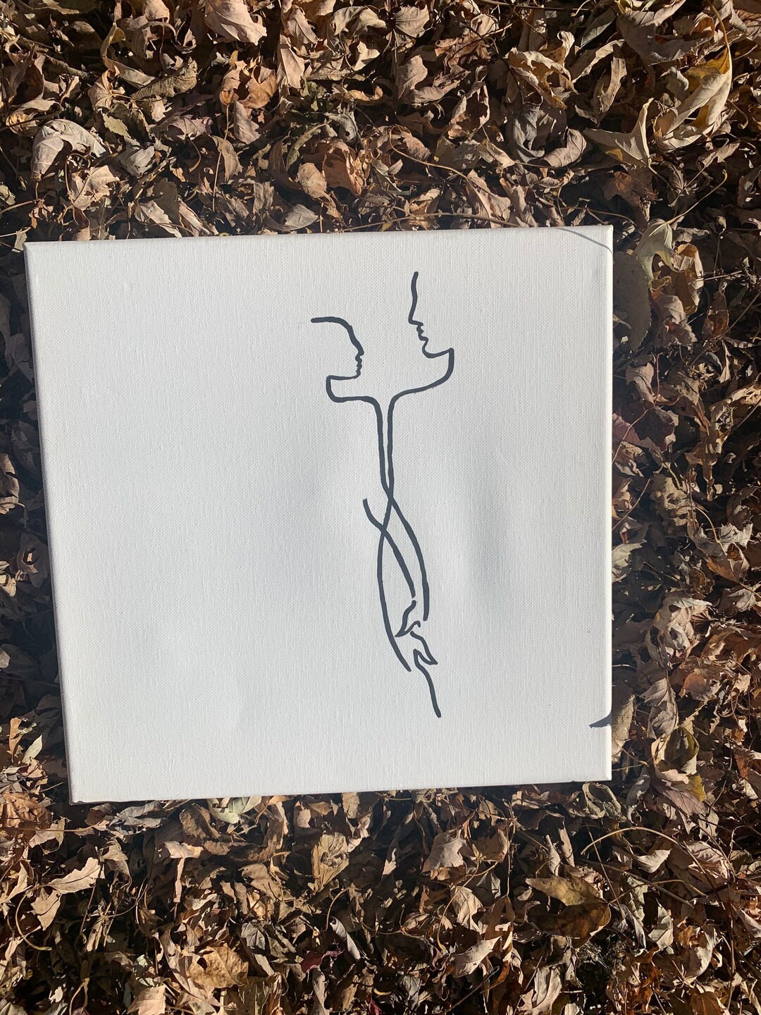 Love Painting Man and Woman Painting Holding Hands Silhouette Painting ...