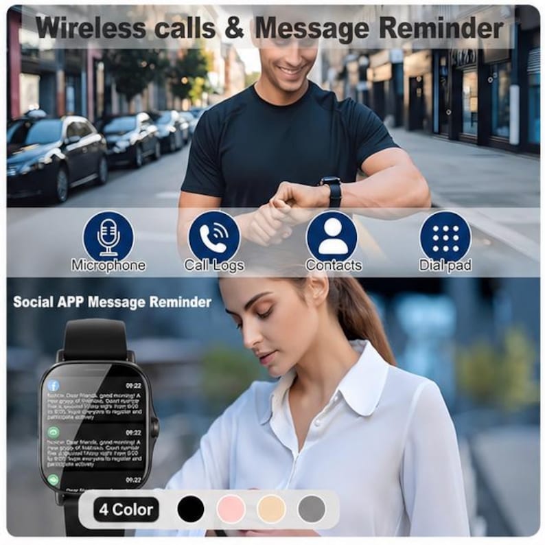 Reloj inteligente con llamadas inalámbricas, seguimiento de actividad física y asistente de voz. imagen 7
