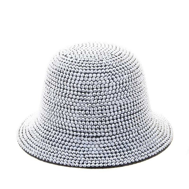 Bling Bling Bucket Hats Great Gift for her! Stylish Studded Rhinestone Sparkling Bucket Hat 10 different Color Rhinestone Bucket Hat