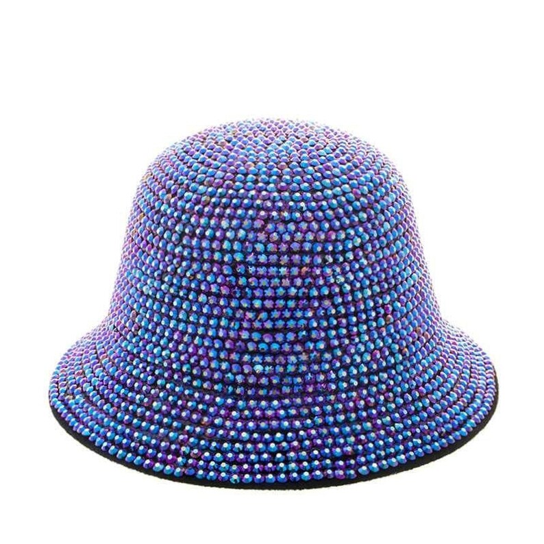 Bling Bling Bucket Hats Great Gift for her! Stylish Studded Rhinestone Sparkling Bucket Hat 10 different Color Rhinestone Bucket Hat