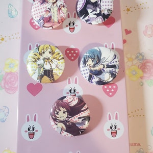 Magical Girl Fandom Inspired Pinback Button Set