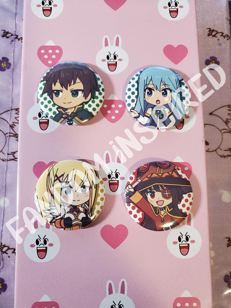 New Anime Konosuba Aqua & Darkness & Megumin limited Metal Badge Pin  Collectible