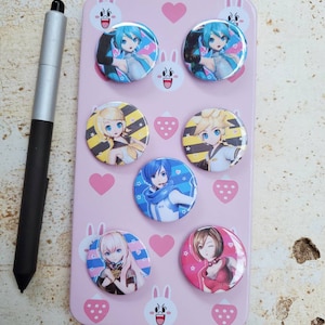 VPD Idol Anime Manga inspired pinback buttons