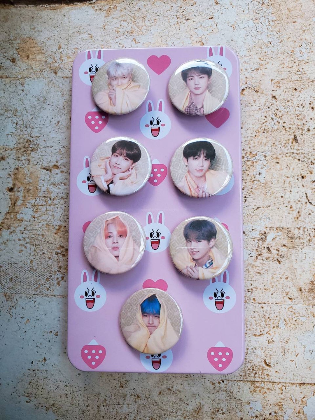 BTS and BT21 Inspired Pinback Buttons - Etsy