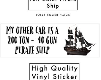 Adhésif pour pare-chocs de bateau de pirate ! Affichez votre passion pour les pirates avec l'autocollant