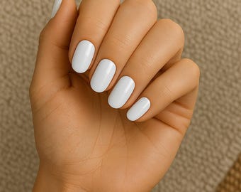 Witte semi-uitgeharde gelnagelfolie | Zelfgemaakte thuismanicure