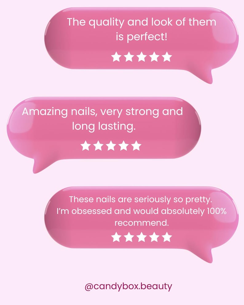 Classic French Tip Press On Nails | Custom Hand Painted Reusable Nail Set image 8