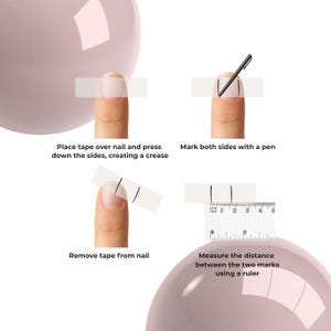 Classic French Tip Press On Nails | Custom Hand Painted Reusable Nail Set image 4