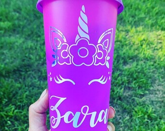 Personalized Tumbler - Color Changing Cup, Unicorn Tumbler, Reusable Tumbler, Personalized  Gift, Custom Mug, Tumbler Cups